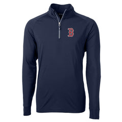 Boston Red Sox Cutter & Buck Adapt Eco Knit Stretch Recycled Quarter-Zip Pullover Top Sale