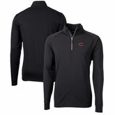 Cincinnati Reds Cutter & Buck Adapt Eco Knit Stretch Recycled Quarter-Zip Pullover Top for sale