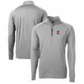 Cleveland Guardians Cutter & Buck Adapt Eco Knit Stretch Recycled Quarter-Zip Pullover Top for sale
