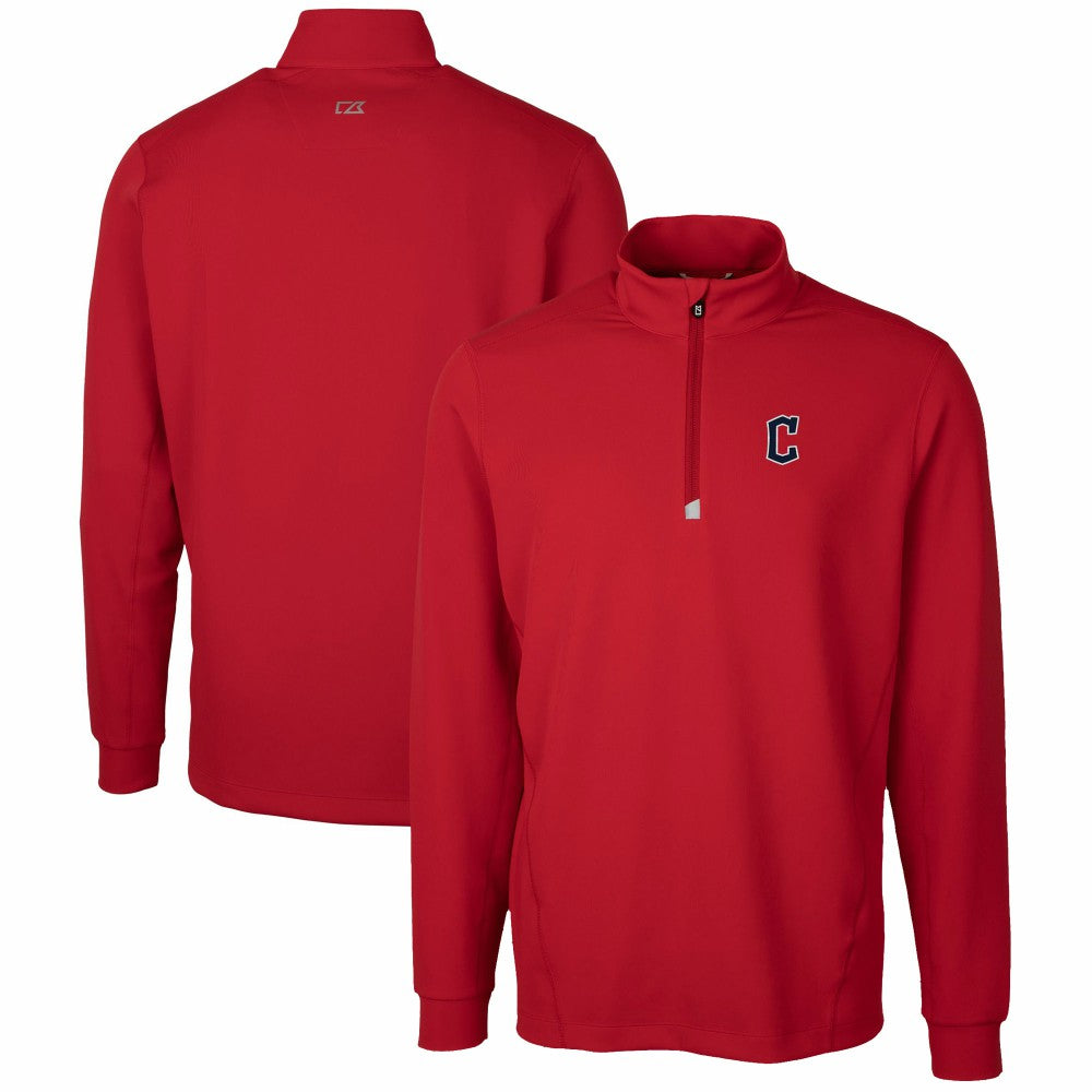 Cleveland Guardians Cutter & Buck Traverse Stretch Quarter-Zip Pullover Top for sale