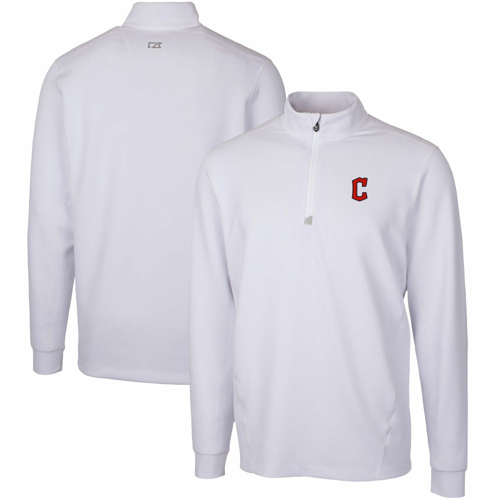 Cleveland Guardians Cutter & Buck Traverse Stretch Quarter-Zip Pullover Top for sale