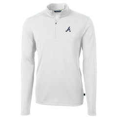 Atlanta Braves Cutter & Buck Virtue Eco Pique Recycled Quarter-Zip Pullover Top Near Me