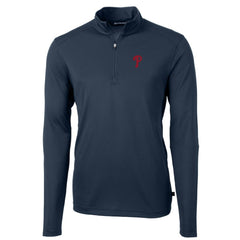 Philadelphia Phillies Cutter & Buck Virtue Eco Pique Recycled Quarter-Zip Pullover Top for sale