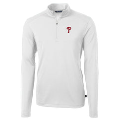 Philadelphia Phillies Cutter & Buck Virtue Eco Pique Recycled Quarter-Zip Pullover Top Near Me