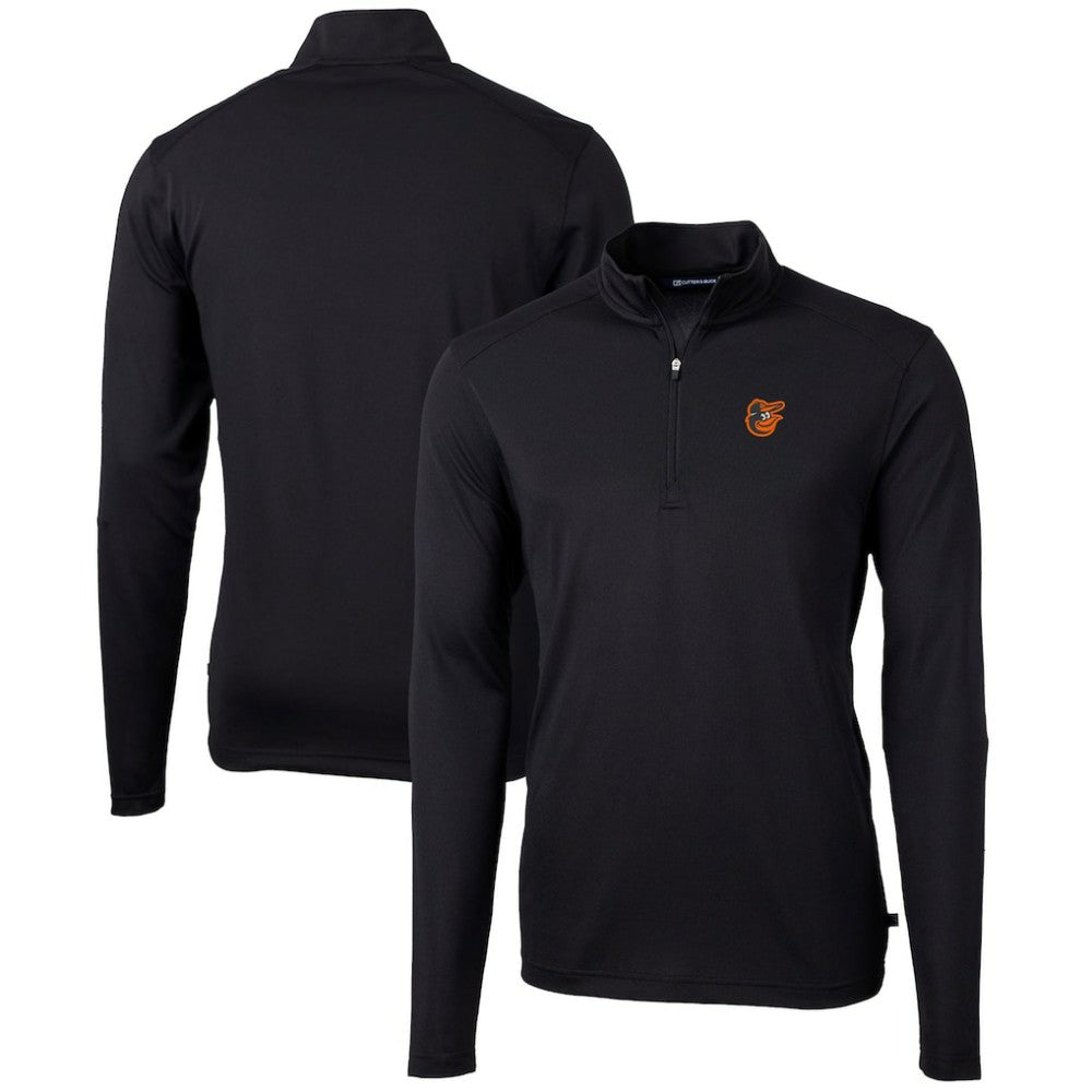 Baltimore Orioles Cutter & Buck Virtue Eco Pique Recycled Quarter-Zip Pullover Top Outlet