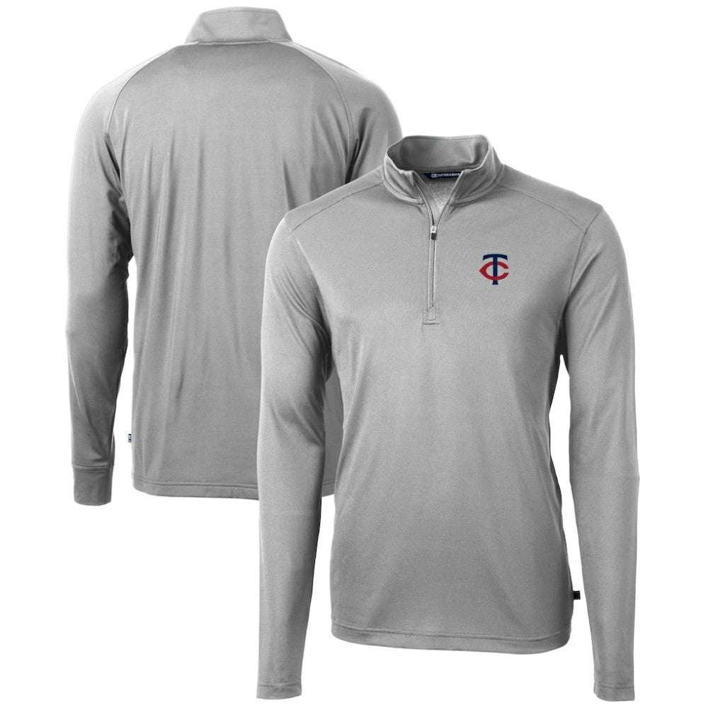 Minnesota Twins Cutter & Buck Virtue Eco Pique Recycled Quarter-Zip Pullover Top Near Me