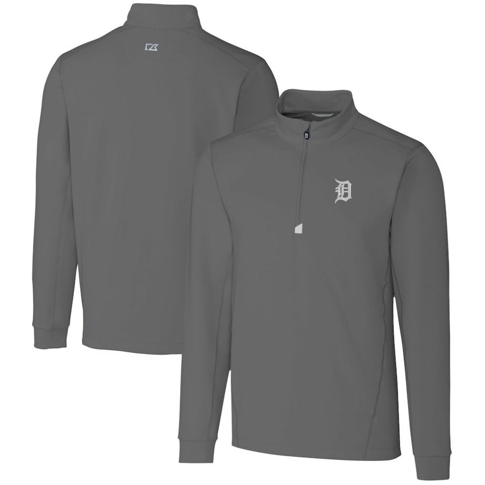 Detroit Tigers Cutter & Buck Big & Tall Traverse Stretch Quarter-Zip Pullover Top Near Me