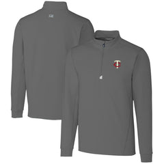 Minnesota Twins Cutter & Buck Big & Tall Traverse Stretch Quarter-Zip Pullover Top Sale