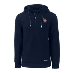 Los Angeles Dodgers Cutter & Buck Stars & Stripes Roam Eco Half-Zip Recycled Pullover Hoodie Discount