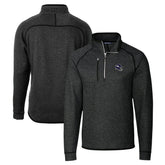 Minnesota Vikings Cutter & Buck Helmet Mainsail Sweater-Knit Half-Zip Pullover Jacket - Charcoal - NFL