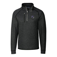 Minnesota Vikings Cutter & Buck Helmet Mainsail Sweater-Knit Half-Zip Pullover Jacket - Charcoal - NFL