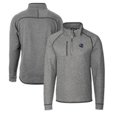 Minnesota Vikings Cutter & Buck Helmet Mainsail Sweater-Knit Half-Zip Pullover Jacket - Silver - NFL