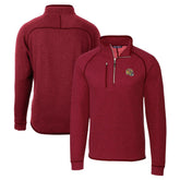 San Francisco 49ers Cutter & Buck Helmet Mainsail Sweater-Knit Half-Zip Pullover Jacket - Red - NFL