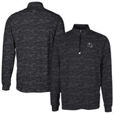 Pittsburgh Steelers Cutter & Buck Helmet Traverse Camo Print Stretch Quarter-Zip Pullover Top - Black - NFL
