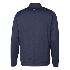 Chicago Bears Cutter & Buck Helmet Stealth Heathered Quarter-Zip Pullover Top - Navy - NFL