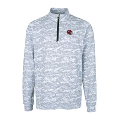 Kansas City Chiefs Cutter & Buck Helmet Traverse Camo Print Stretch Quarter-Zip Pullover Top - Charcoal - NFL