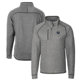 New York Giants Cutter & Buck Helmet Mainsail Sweater-Knit Half-Zip Pullover Jacket - Silver - NFL