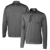 Detroit Lions Cutter & Buck Helmet Stealth Heathered Quarter-Zip Pullover Top - Gray - NFL