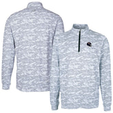 Chicago Bears Cutter & Buck Helmet Traverse Camo Print Stretch Quarter-Zip Pullover Top - Charcoal - NFL