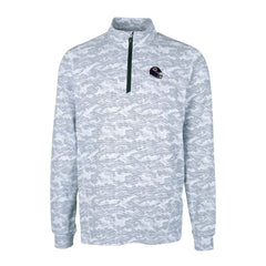 Chicago Bears Cutter & Buck Helmet Traverse Camo Print Stretch Quarter-Zip Pullover Top - Charcoal - NFL