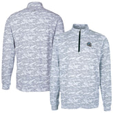 Detroit Lions Cutter & Buck Helmet Traverse Camo Print Stretch Quarter-Zip Pullover Top - Charcoal - NFL
