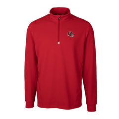 Kansas City Chiefs Cutter & Buck Helmet Traverse Stretch Quarter-Zip Pullover Top - Red - NFL