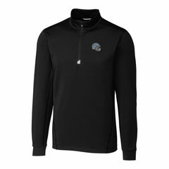 Detroit Lions Cutter & Buck Helmet Traverse Stretch Quarter-Zip Pullover Top - Black - NFL