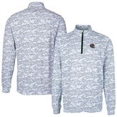 Tampa Bay Buccaneers Cutter & Buck Helmet Traverse Camo Print Stretch Quarter-Zip Pullover Top - Charcoal - NFL