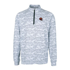 Washington Commanders Cutter & Buck Helmet Traverse Camo Print Stretch Quarter-Zip Pullover Top - Charcoal - NFL