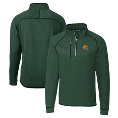 Green Bay Packers Cutter & Buck Helmet Mainsail Sweater-Knit Half-Zip Pullover Jacket - Hunter Green - NFL