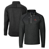 Washington Commanders Cutter & Buck Helmet Mainsail Sweater-Knit Half-Zip Pullover Jacket - Charcoal - NFL