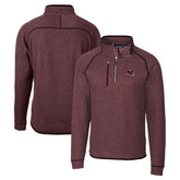 Washington Commanders Cutter & Buck Helmet Mainsail Sweater-Knit Half-Zip Pullover Jacket - Burgundy - NFL
