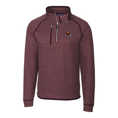 Washington Commanders Cutter & Buck Helmet Mainsail Sweater-Knit Half-Zip Pullover Jacket - Burgundy - NFL