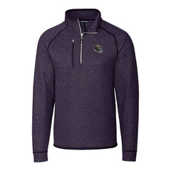Baltimore Ravens Cutter & Buck Helmet Mainsail Sweater-Knit Half-Zip Pullover Jacket - Purple - NFL