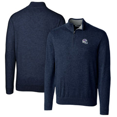 Buffalo Bills Cutter & Buck Helmet Lakemont Tri-Blend Quarter-Zip Pullover Sweater - Navy - NFL