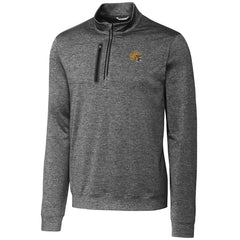 Green Bay Packers Cutter & Buck Helmet Stealth Heathered Quarter-Zip Pullover Top - Gray - NFL
