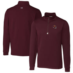 Washington Commanders Cutter & Buck Helmet Traverse Stretch Quarter-Zip Pullover Top - Burgundy - NFL