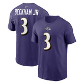 Odell Beckham Jr. Baltimore Ravens Player Name & Number T-Shirt - Purple - Nike
