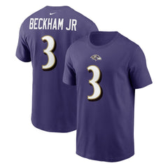 Odell Beckham Jr. Baltimore Ravens Player Name & Number T-Shirt - Purple - Nike