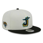 Jacksonville Jaguars New Era City Originals 9FIFTY Snapback Hat - Cream/Black - NFL