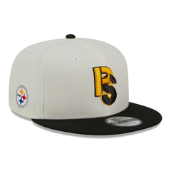 Pittsburgh Steelers New Era City Originals 9FIFTY Snapback Hat - Cream/Black - NFL