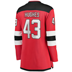 Luke Hughes New Jersey Devils Fanatics Women's Home Breakaway Player Jersey - Red | Fanatics Clearance