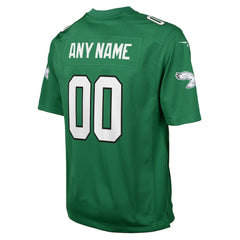 Philadelphia Eagles Youth Alternate Custom Game Jersey - Kelly Green - Nike