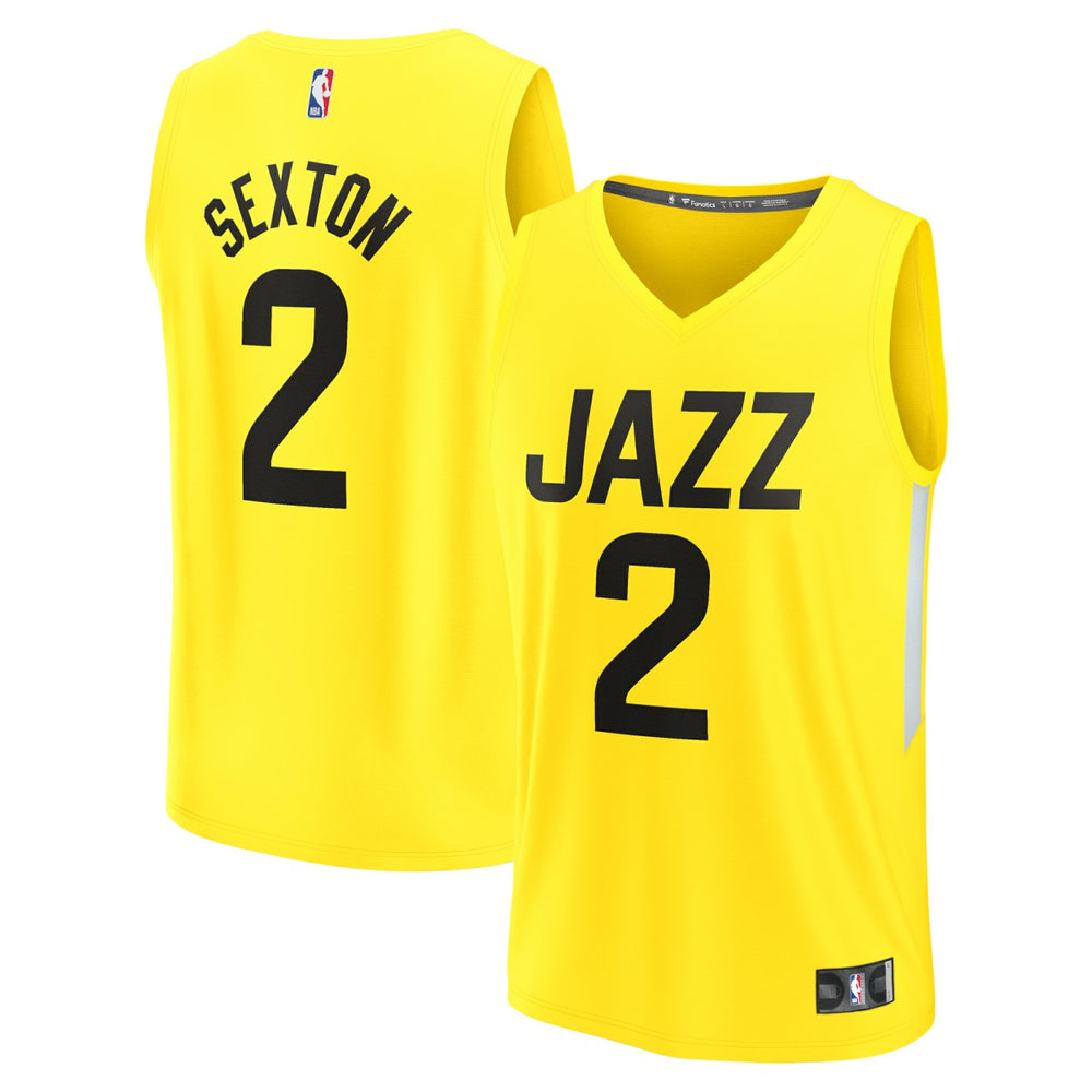 Fanatics Collin Sexton Utah Jazz Youth Fast Break Player Jersey Icon Edition Yellow