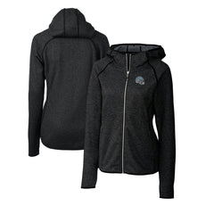 Detroit Lions Cutter & Buck Women's Helmet Logo Mainsail Sweater-Knit Full-Zip Hoodie - Charcoal - NFL