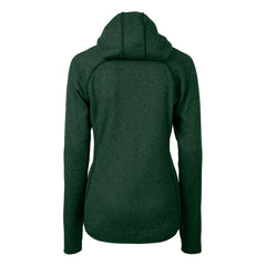 Green Bay Packers Cutter & Buck Women's Helmet Logo Mainsail Sweater-Knit Full-Zip Hoodie - Green - NFL