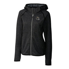 Baltimore Ravens Cutter & Buck Women's Helmet Logo Mainsail Sweater-Knit Full-Zip Hoodie - Charcoal - NFL