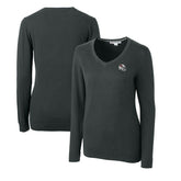 Arizona Cardinals Cutter & Buck Women's Helmet Logo Lakemont Tri-Blend V-Neck Pullover Sweater - Charcoal - NFL