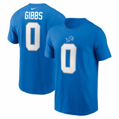 Jahmyr Gibbs Detroit Lions Name & Number T-Shirt - Blue - Nike