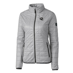 Pittsburgh Steelers Cutter & Buck Women's Helmet Logo Rainier PrimaLoft Eco Insulated Full-Zip Puffer Jacket - Gray - NFL